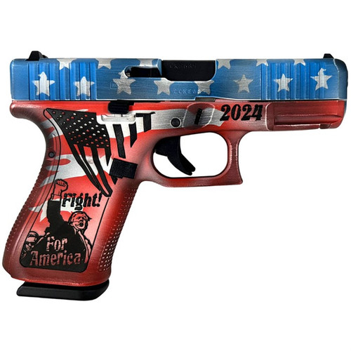 Glock 19 Gen5 9mm Luger Pistol 4.02" Barrel 15+1 Round Distressed RWB Glock 19 Gen5 9mm Luger Pistol 4.02" Barrel 15+1 Round Distressed RWB