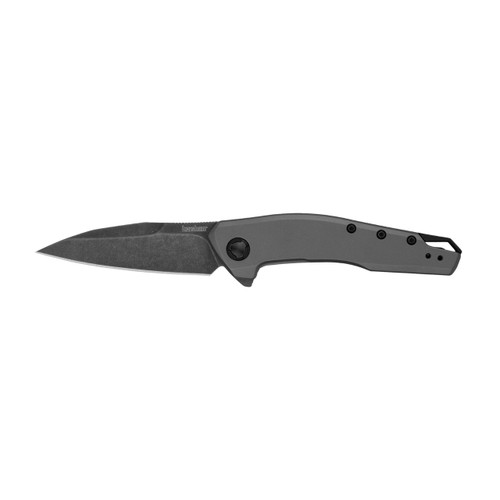 Kershaw Sanctum Assisted Opening Pocket Knife 2.98" Wharncliffe 8Cr13MoV BlackWash Blade Stainless Steel Handle Gray