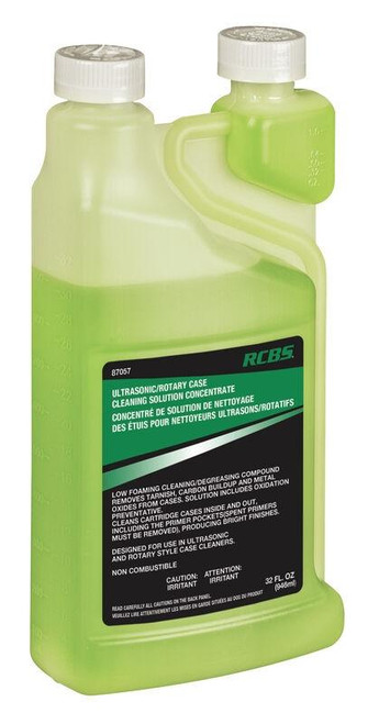 RCBS Ultrasonic/Rotary Case Cleaning Solution Concentrate 32 oz Liquid RCBS Ultrasonic/Rotary Case Cleaning Solution Concentrate 32 oz Liquid