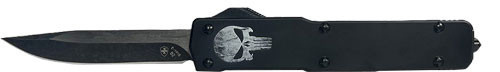 Templar Knife Slim OTF 3.1" Drop Point D2 Steel Blade Aluminum Handle Black