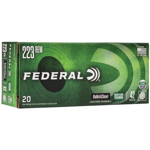 Federal BallistiClean .223 Remington Ammo 42 Grain RHT Frangible Box of 20