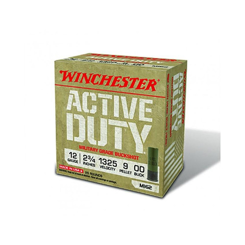 Winchester Active Duty Shotshells 12 Gauge 2-3/4" 1325 fps #00 Box of 25