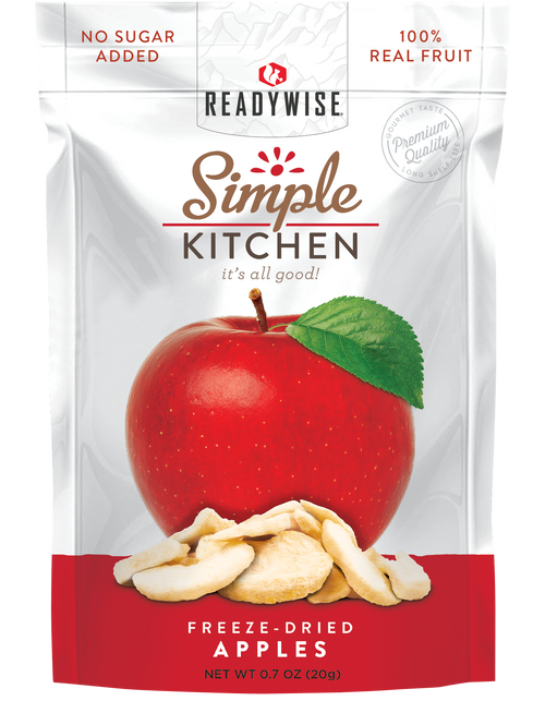 Readywise SK05910 Simple Kitchen Freeze Dried Sweet Apples 1 Serving Pouch 6 Per Case Readywise SK05910 Simple Kitchen Freeze Dried Sweet Apples 1 Serving Pouch 6 Per Case