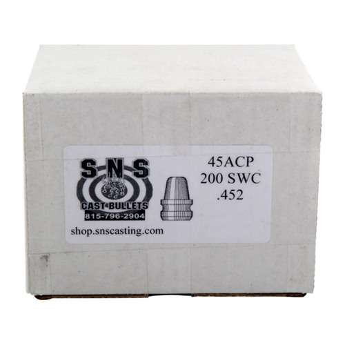 Sns Cast Bullets .45 Caliber 200gr SWC Handgun Bullets 500/Box
