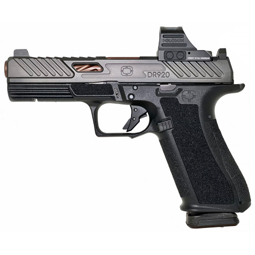 Shadow Systems DR920 9mm Luger Pistol 4.5" Barrel 17+1 Round Black Slide Black Frame with Holosun 507C