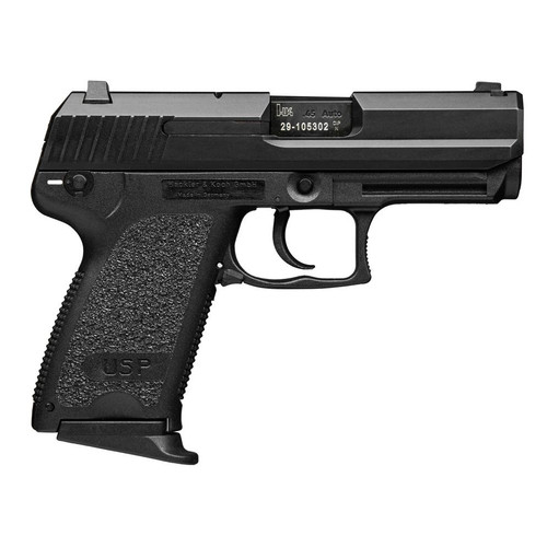 Heckler & Koch USP Compact 9mm Luger Pistol 3.58" Barrel 13+3 Round Black Frame Blued Slide