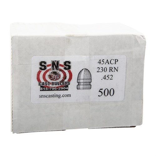 Sns Cast Bullets 45 Cal .452" 230gr RN 500/Box