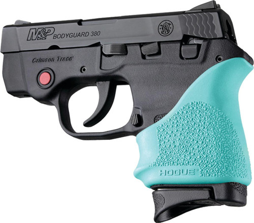 Hogue HandAll Beaver Grip Sleeve Smith & Wesson Bodyguard 380 Taurus TCP Spectrum Aqua