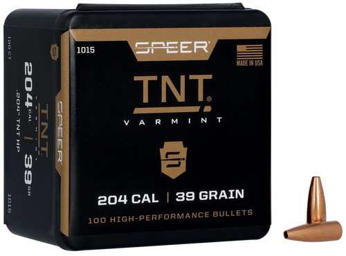 Speer Bullets .204 Cal .204" 39gr TNTHP 100/Box
