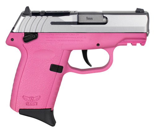 SCCY CPX-1 9mm Luger Pistol 3.1" Barrel 10+1 Round Stainless Slide Pink Frame (Includes Trigger Guard Lock)
