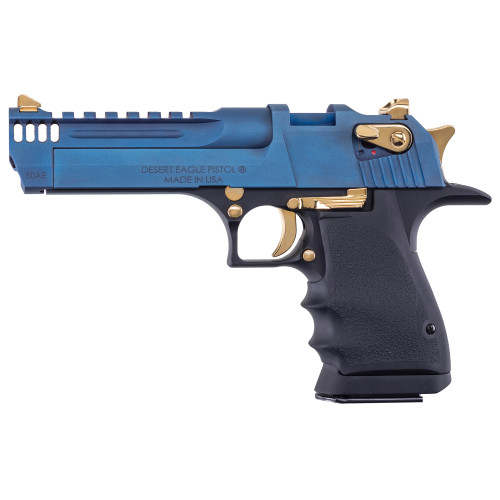 Magnum Research Desert Eagle L5 .50 AE Pistol 5" Barrel 7+1 Round Carbo Blue PVD Slide Black Aluminum Frame - Image 1