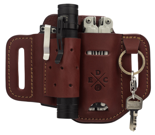 1791 Gunleather HD-ES-LF-CHN-A EDC Heavy Duty Easy Slide OWB Holster Chestnut Leather