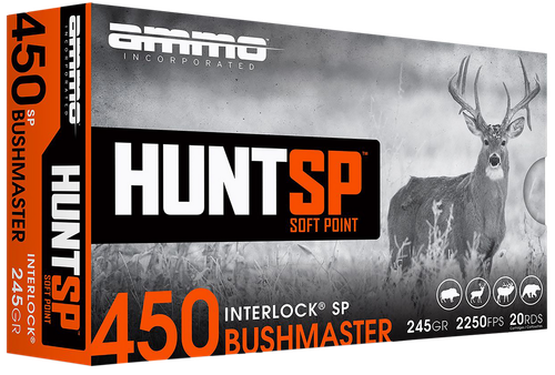 Ammo Inc Hunt SP .450 Bushmaster Ammunition 245gr SP 20ct