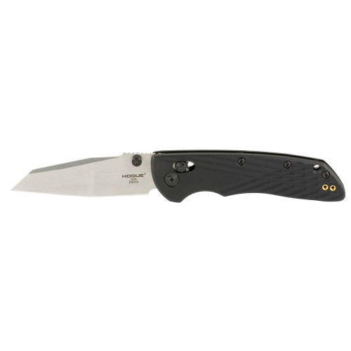 Hogue Deka Pocket Knife 3.25" Modified Wharncliffe CPM MagnaCut Stainless Blade Polymer Handle Black - Image 1