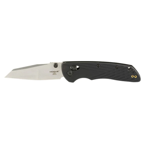 Hogue Deka Pocket Knife 3.25" Modified Wharncliffe CPM MagnaCut Stainless Blade Polymer Handle Black
