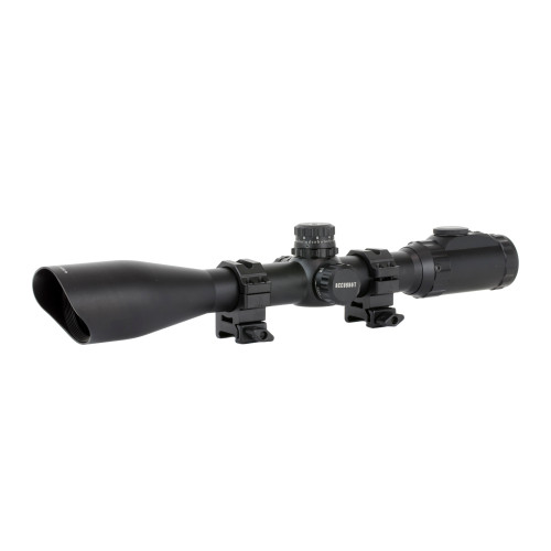 UTG Accushot Precision Rifle Scope 4-16x 44mm Illuminated Mil Dot Reticle Matte Black - Image 1
