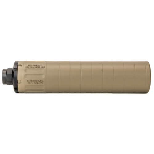 Griffin Armament Sportsman Ultra Light HD .36 Suppressor 5/8x24 Thread FDE