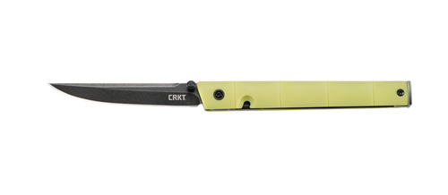 CRKT CEO Bamboo Pocket Knife 3.11" Drop Point 8Cr13MoV Stonewashed Blade Glass Reinforced Nylon (GRN) Handle Bamboo