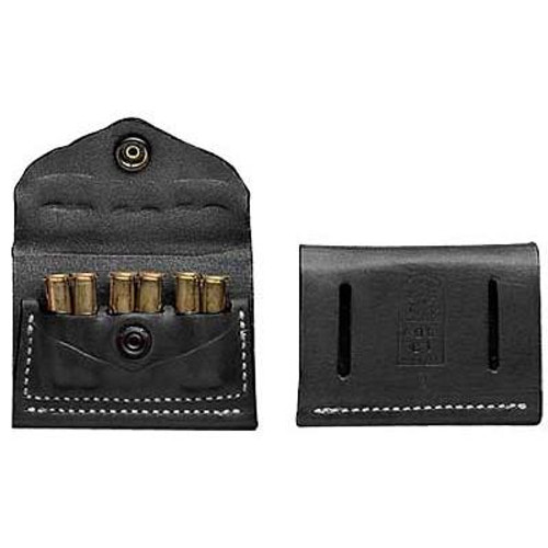 DeSantis Gunhide 2x2x2 Cartridge Belt Slide Ambidextrous .38 Special/.357 Magnum Leather Black