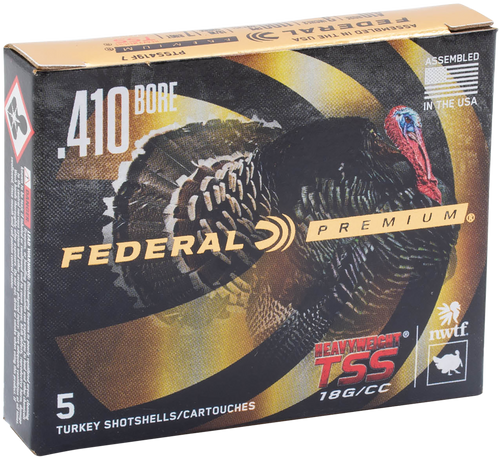 Federal Premium Heavyweight TSS Turkey 410 Ammo 3" #9.5 Tungsten Shot 13/16 oz Box of 5