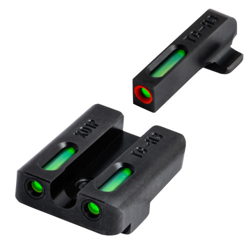 TRUGLO TFX Pro Sight Set Springfield Hellcat Tritium / Fiber Optic Green with Orange Front Dot Outline