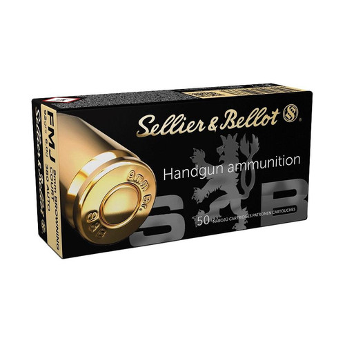 Sellier & Bellot 9mm Browning Court Ammo 92 Grain FMJ Box of 50