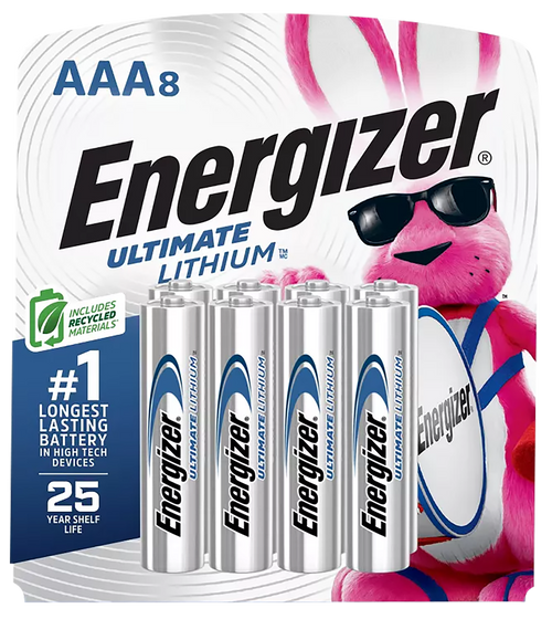 Energizer L92SBP-8H3 AAA 1.5V Lithium Battery 8PK Energizer L92SBP-8H3 AAA 1.5V Lithium Battery 8PK
