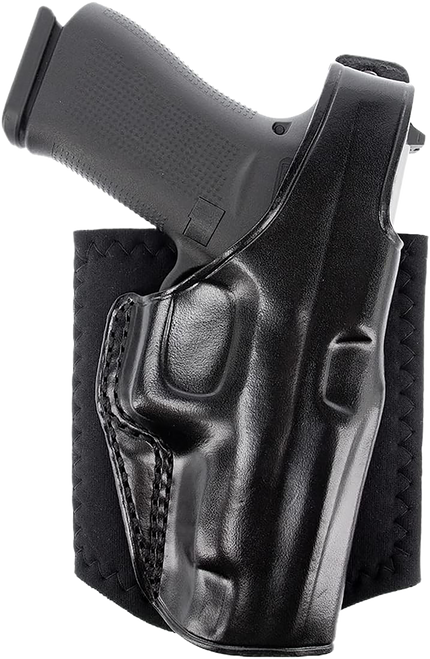 Galco Ankle Glove Ankle Holster Right Hand Glock 43, 43X, 43X MOS Leather Black