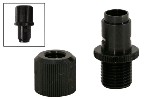 Walther Barrel Thread Adapter P22 1/2-28 Thread Stainless Steel Black