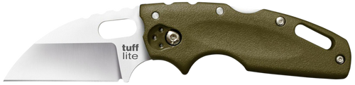 Cold Steel Tuff-Lite Pocket Knife 2.5" Clip Point Plain Edge Blade Griv-Ex Handle Green