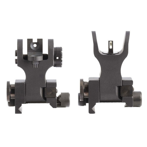 XS Flip-Up Sight Set AR-15 with CSAT and Tritium Stripe Aluminum Black