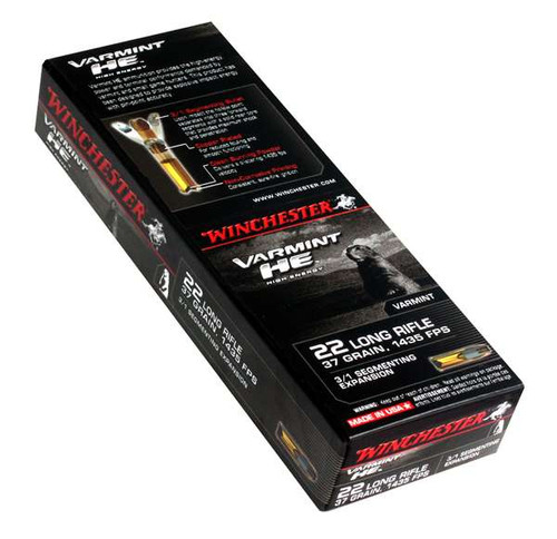 Winchester Varmint HE 22 LR 37 gr Hollow Point (HP) 50 rd Bx