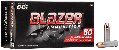 Blazer 38 Special +P Ammo 158 Grain Full Metal Jacket Box of 50