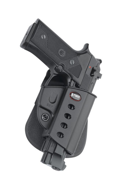 Fobus Evolution OWB Holster Right Hand Beretta Vertec, Taurus 92, 99, PT101 with Rail Polymer Black