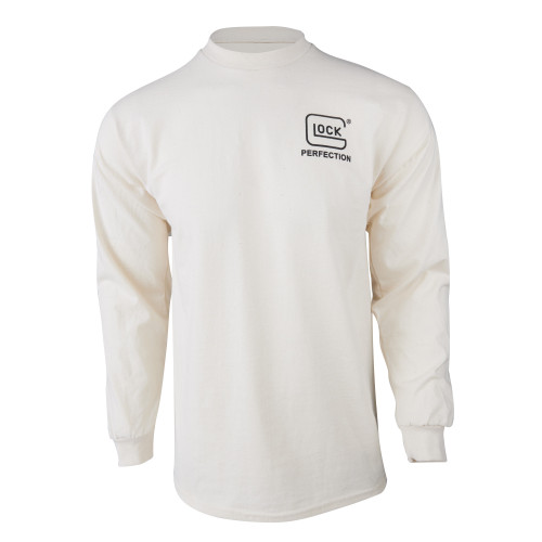 Glock Born in Austria Long Sleeve Shirt Tan L - Image 1