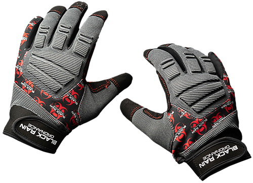 Black Rain Ordnance TACT-GLOVE-GRY/BLK/RD Tactical Gloves Small Black/Gray/Red