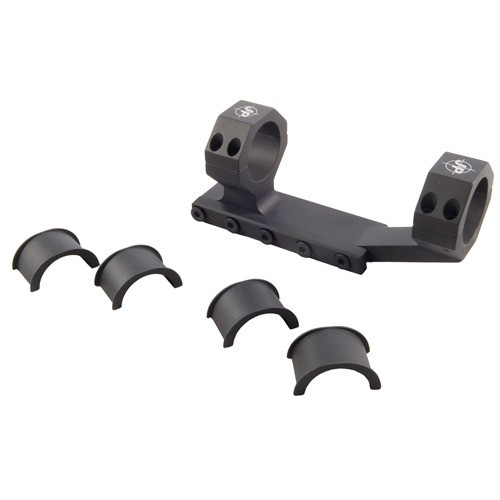 JP Enterprises 1-Piece Cantilever Picatinny Scope Mount 30mm Rings with 1" Inserts AR-15 Matte Black