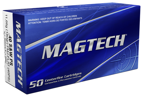 Magtech 40S&W Ammo 180 Grain Full Metal Jacket Flat Nose Box of 50