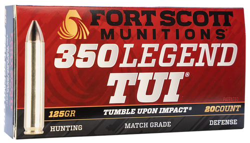 Fort Scott Munitions TUI 350 Legend Ammo 125 Grain Solid Lead Free Box of 20 Fort Scott Munitions TUI 350 Legend Ammo 125 Grain Solid Lead Free Box of 20