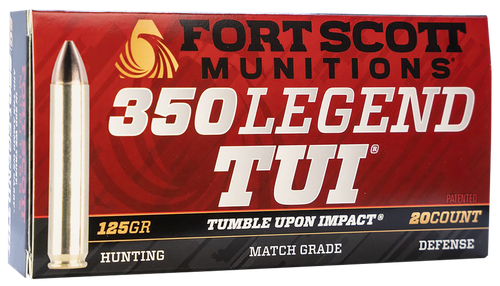 Fort Scott Munitions 350 Legend Ammo 125 Grain Solid Copper Spun Box of 20