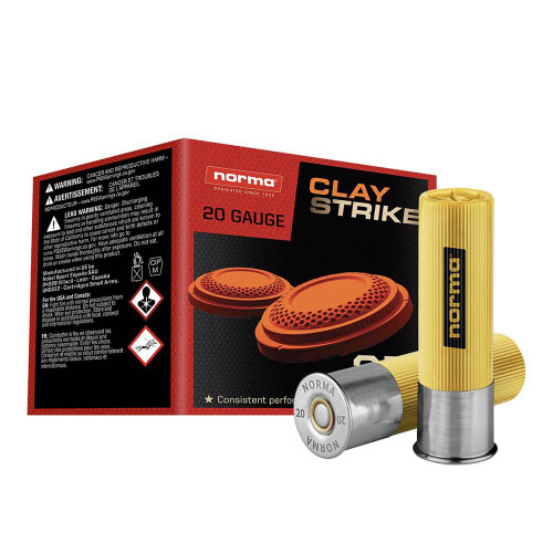 Norma CLAYSTRIKE 20 Gauge Ammo 2-3/4" #8 Shot 7/8 oz Box of 25