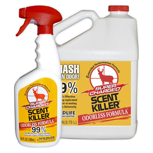 Wildlife Research Center Scent Killer Combo Scent Elimination Bottle Liquid 1 Gallon and Spray Liquid 24 oz