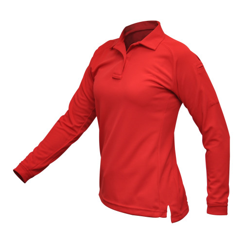Vertx Coldblack Women's Long Sleeve Polo Red XL