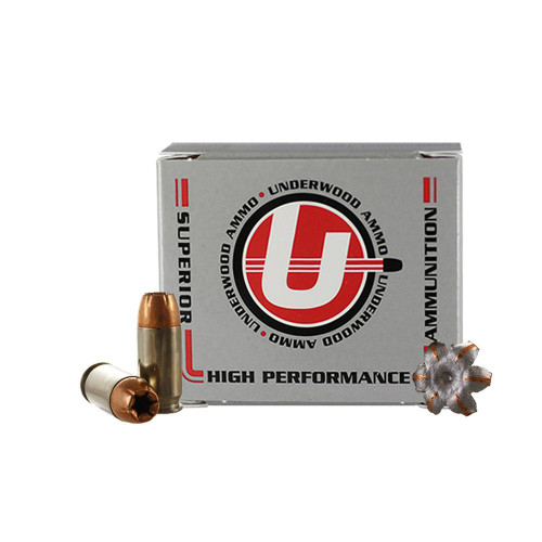 Underwood 45 ACP +P Ammo 230 Grain Nosler Sporting Handgun Jacketed Hollow Point Box of 20