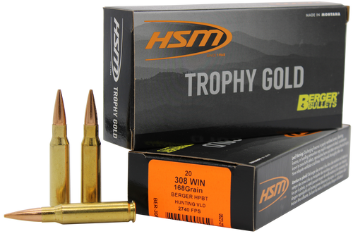 HSM Ammo 308 Winchester 168 Grain VLD Hunting Ammo Box of 20 HSM Ammo 308 Winchester 168 Grain VLD Hunting Ammo Box of 20