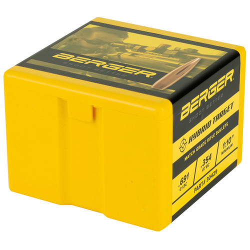 Berger Hybrid Target 30 Caliber (.308 Diameter) Bullets 215 Grain Box of 100