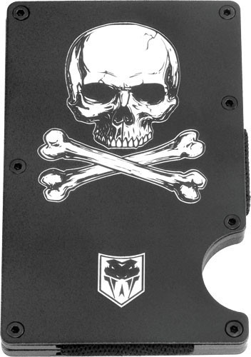 Cobratec RFID Jolly Roger Aluminum Wallet with Money Clip