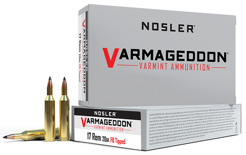 Nosler Varmageddon 17 Remington Ammo 20 Grain Nosler Varmageddon Polymer Tip Box of 20