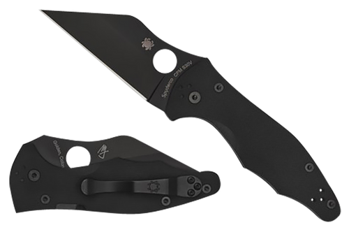 Spyderco Yojimbo 2 Pocket Knife 3.20" Wharncliffe Plain Black DLC CPM S30V Stainless Steel Blade Black G10 Handle