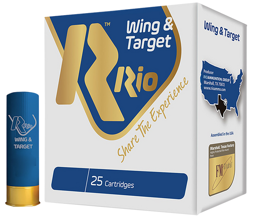 Rio Wing & Target 12 Gauge Ammo 2-3/4" #8 Shot 1 oz Box of 25